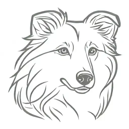 shetland sheepdog tattoo design idea