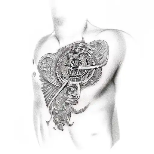money, Greek, hustlers tattoo design idea