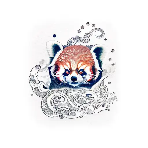 red panda  tattoo design idea