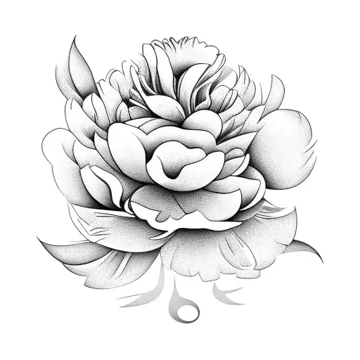 peony flowers  tattoo design idea