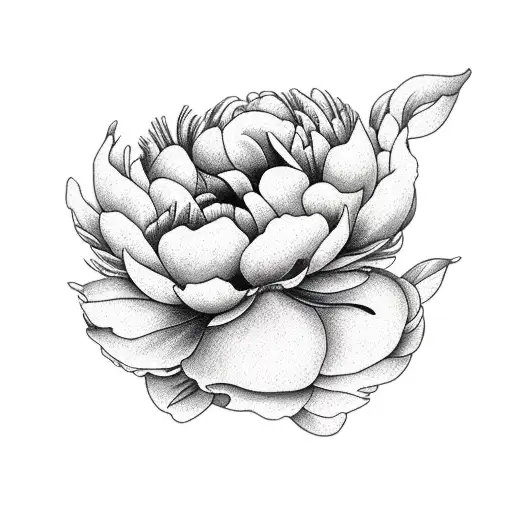 peony flowers  tattoo design idea