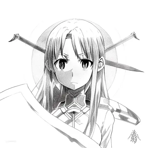 sword art online asuna tattoo design idea