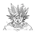 Goku de niño con gafas del maestro rochi, número 22, música, viajes y Colombia  tattoo design idea