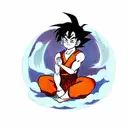 son goku meditating  tattoo design idea