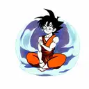 son goku meditating  tattoo design idea
