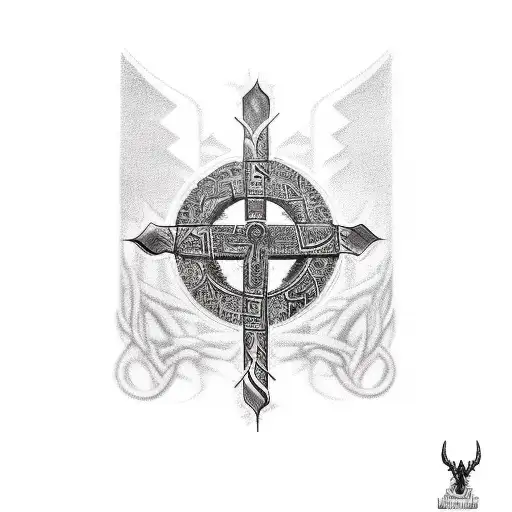 full back with hebrew, cross, scripture, honor tattoo design idea