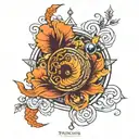 alchemy pisces sign tattoo design idea