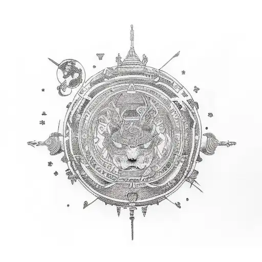 Astro Atlantis tattoo design idea
