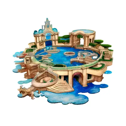 Astro Atlantis tattoo design idea