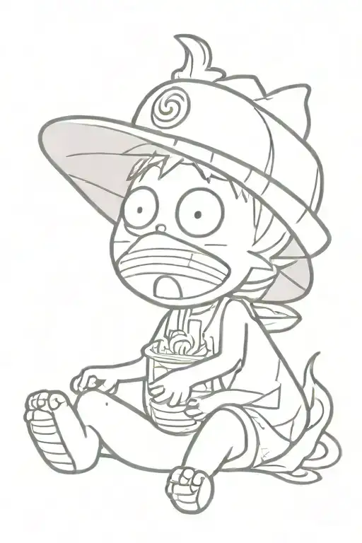 LUFFY'S HAT x CALCIFER tattoo design idea