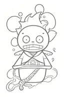 LUFFY'S HAT x CALCIFER tattoo design idea