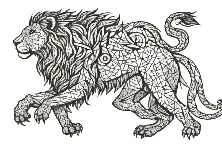 lion manes turning into the sun tattoo tattoo design idea