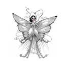 corpse bride butterfly  tattoo design idea