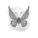 corpse bride butterfly  tattoo design idea