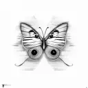 Butterfly snake tattoo design idea