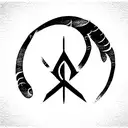 fenrir rune tattoo design idea