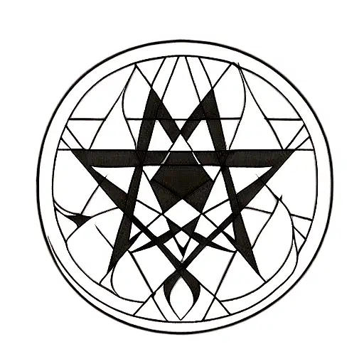 pentagram tattoo design idea