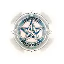 pentagram tattoo design idea