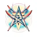 pentagram tattoo design idea