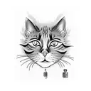cat 3 eyes protector tattoo design idea