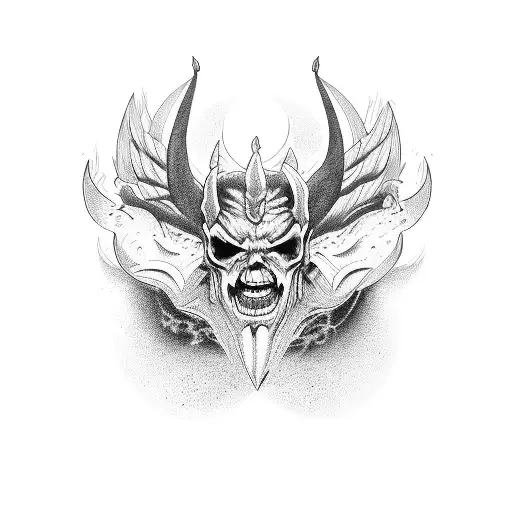 ángel and devil tattoo design idea