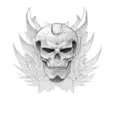 ángel and devil tattoo design idea