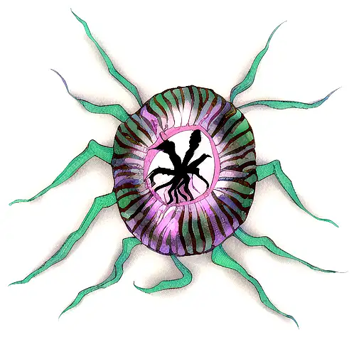 1. Símbolo da Aranha: O símbolo da Aranha, representando a Troupe Phantom Troupe, grupo do qual Hisoka faz parte.  2. Ex tattoo design idea