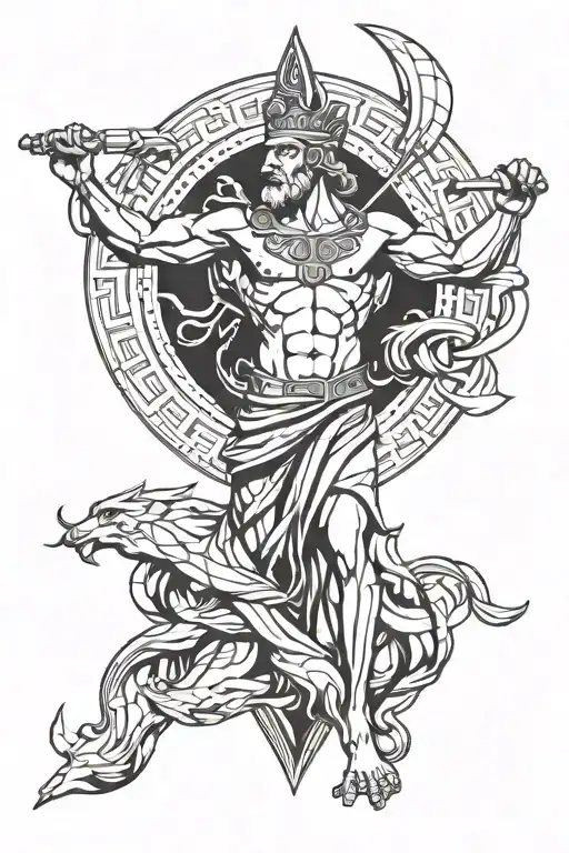 greek gods Olympus tattoo design idea