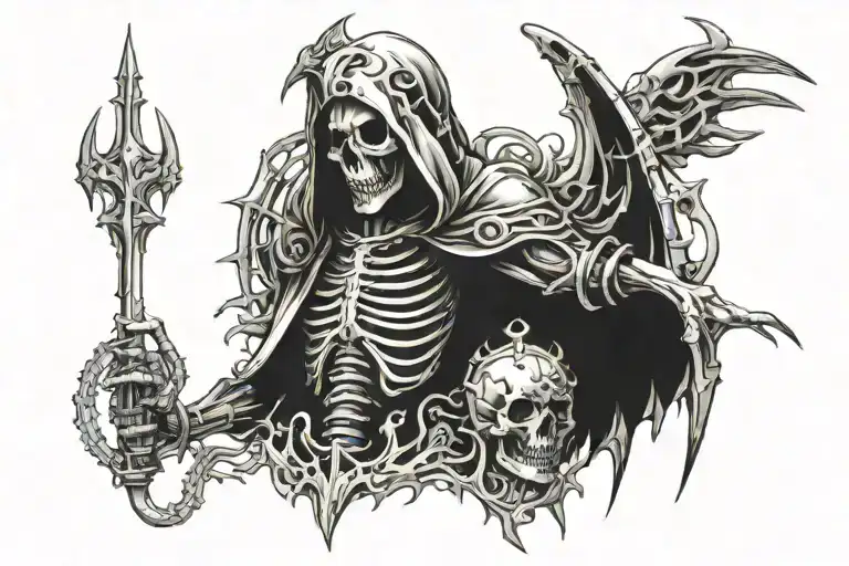 holy death tattoo design idea