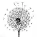 Dandelion tattoo design idea