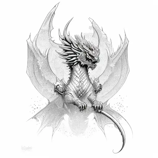 dragon and phoenix tattoo design idea