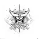 Diamond sun sea viking tattoo design idea
