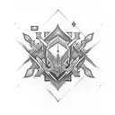 Diamond sun sea viking tattoo design idea