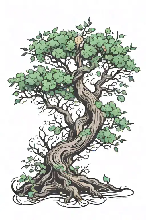posion tree tattoo design idea