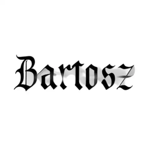 a cross with an angel and the word bartosz tattoo design idea