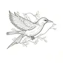in the song blackbird by the beatles there is a lyric "take these broken wings and learn to fly"  tattoo design idea