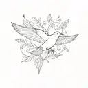 in the song blackbird by the beatles there is a lyric "take these broken wings and learn to fly"  tattoo design idea