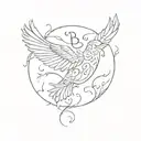 in the song blackbird by the beatles there is a lyric "take these broken wings and learn to fly"  tattoo design idea