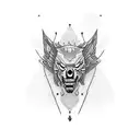 lobo, floresta tattoo design idea