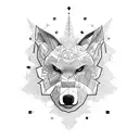 lobo, floresta tattoo design idea