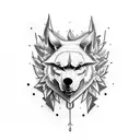 lobo, floresta tattoo design idea