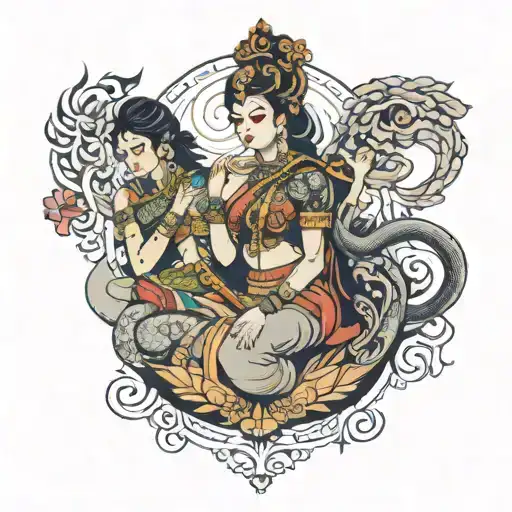 STUTI,JOON,SARASWATI tattoo design idea