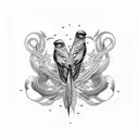 iwa bird tattoo design idea