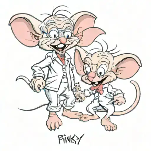 Pinky and the brain tattoo design idea