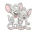 Pinky and the brain tattoo design idea