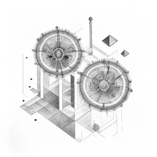atoms DNA tattoo design idea