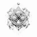  atoms, DNA tattoo design idea