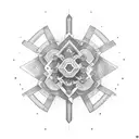 atoms DNA tattoo design idea