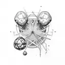 atoms DNA tattoo design idea
