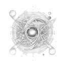 space, atoms, dna, universe  tattoo design idea